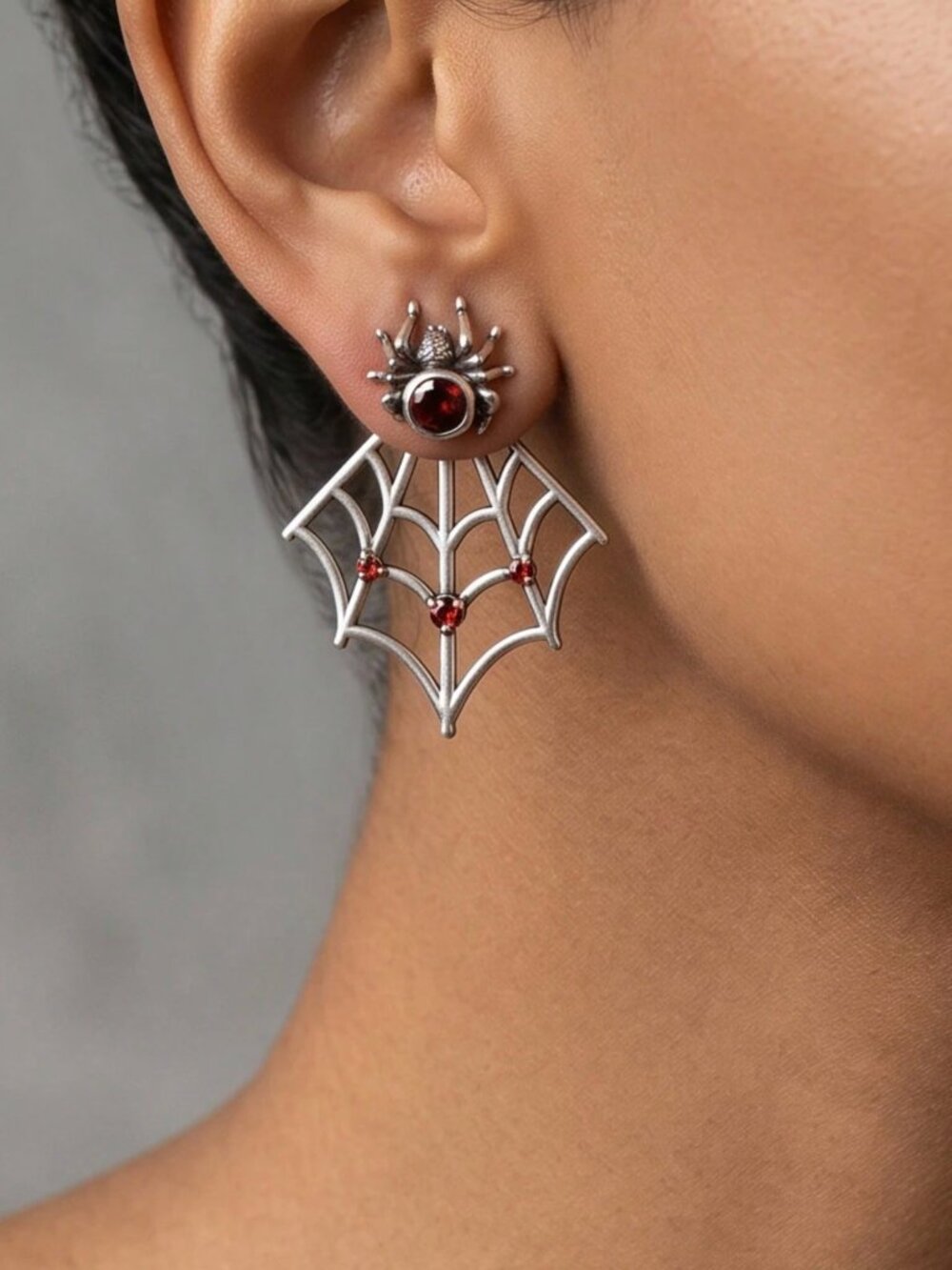 Creative Front & Back Halloween Fashion Spider & Spider Web